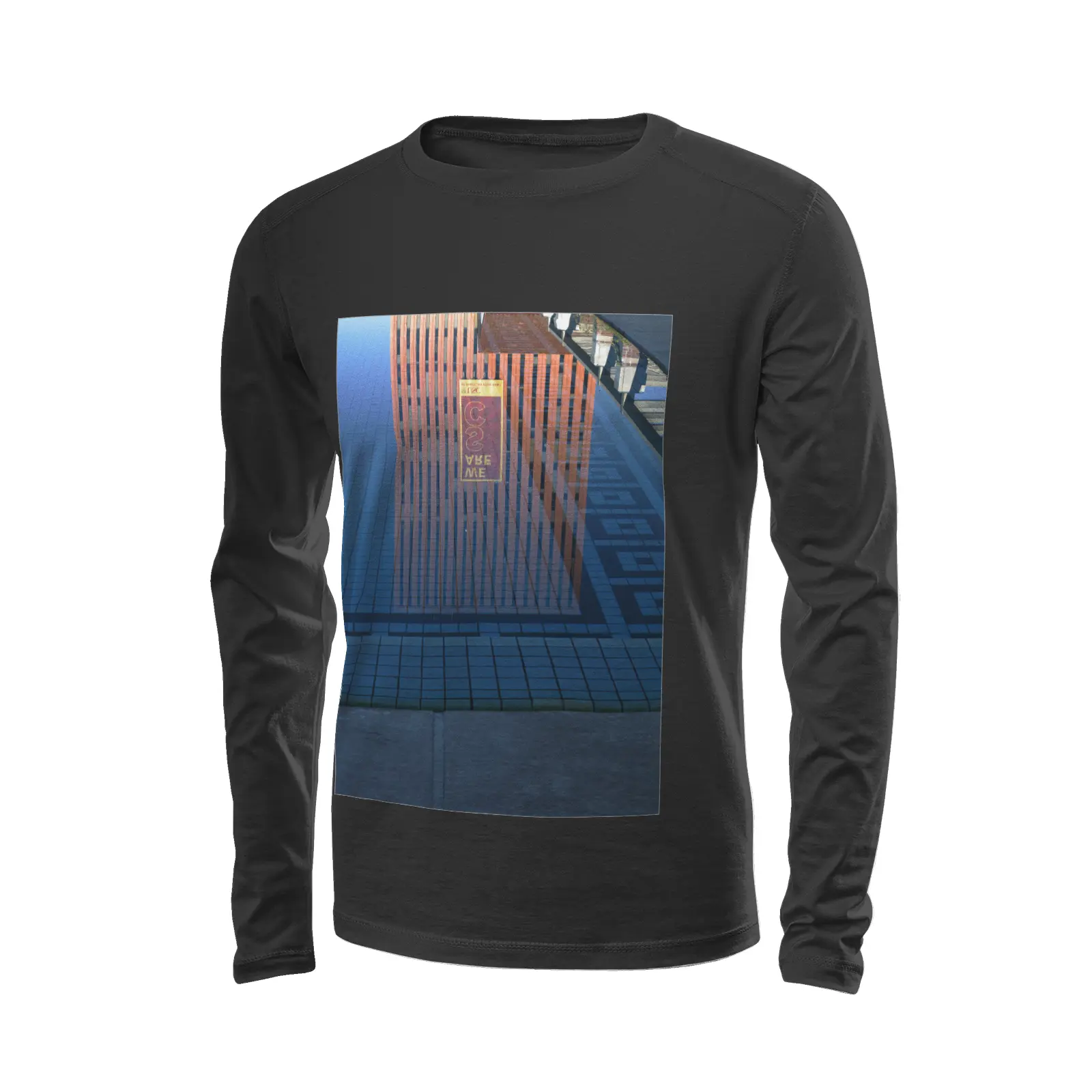 Black long sleeve t-shirt - The architecture of USC (16) Printy6