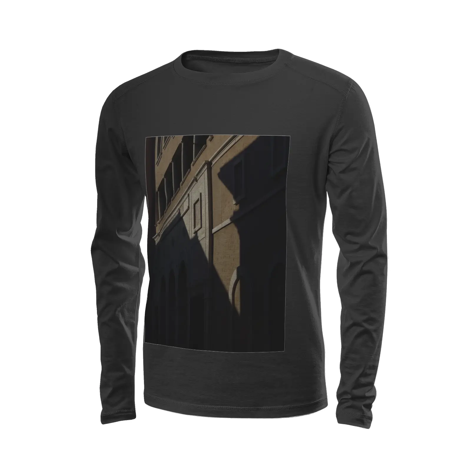 Black long sleeve t-shirt - The architecture of USC (19) Printy6