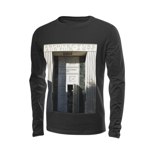 Black long sleeve t-shirt - The architecture of USC (1) Printy6