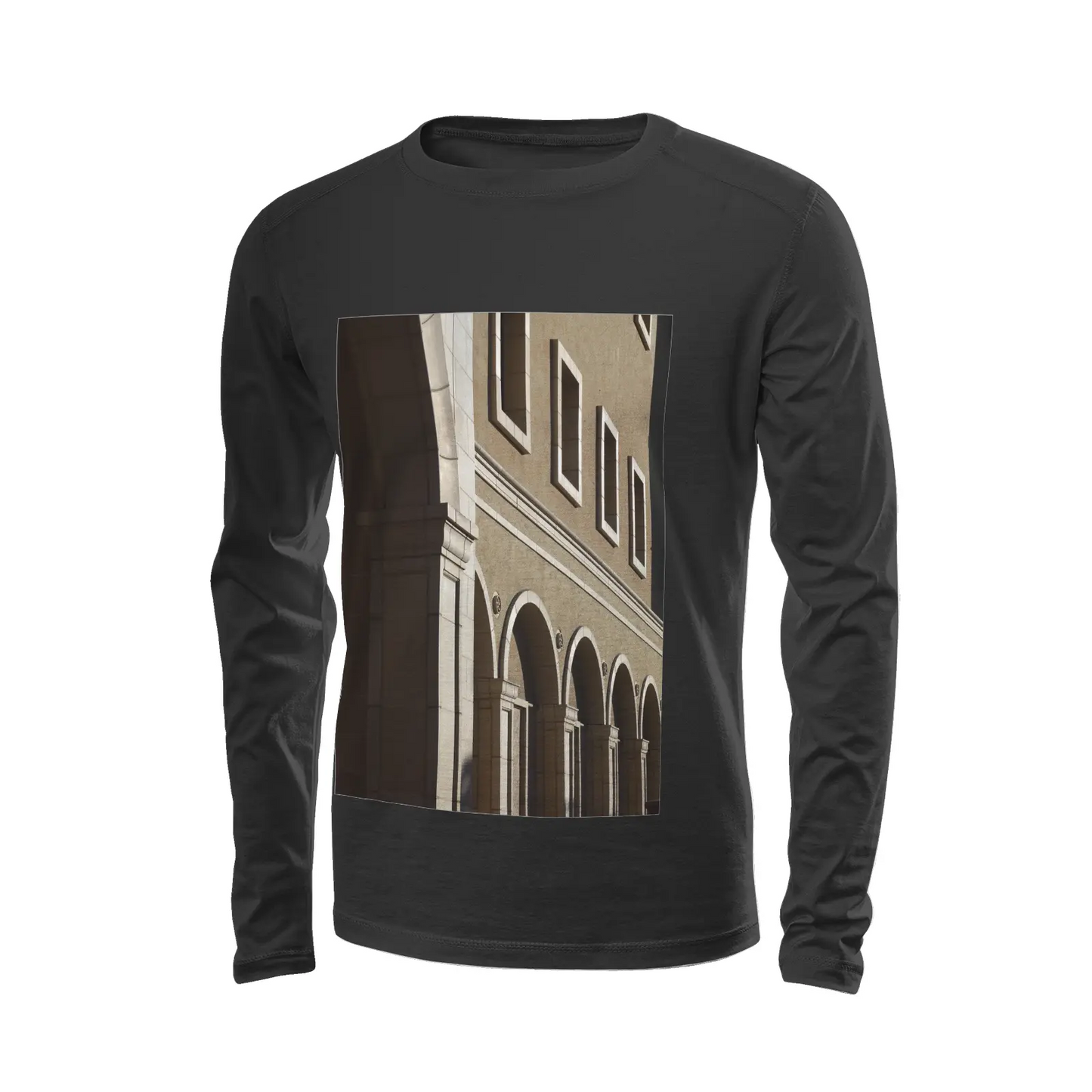 Black long sleeve t-shirt - The architecture of USC (30) Printy6