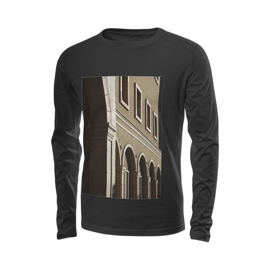 Black long sleeve t-shirt - The architecture of USC (30) Printy6