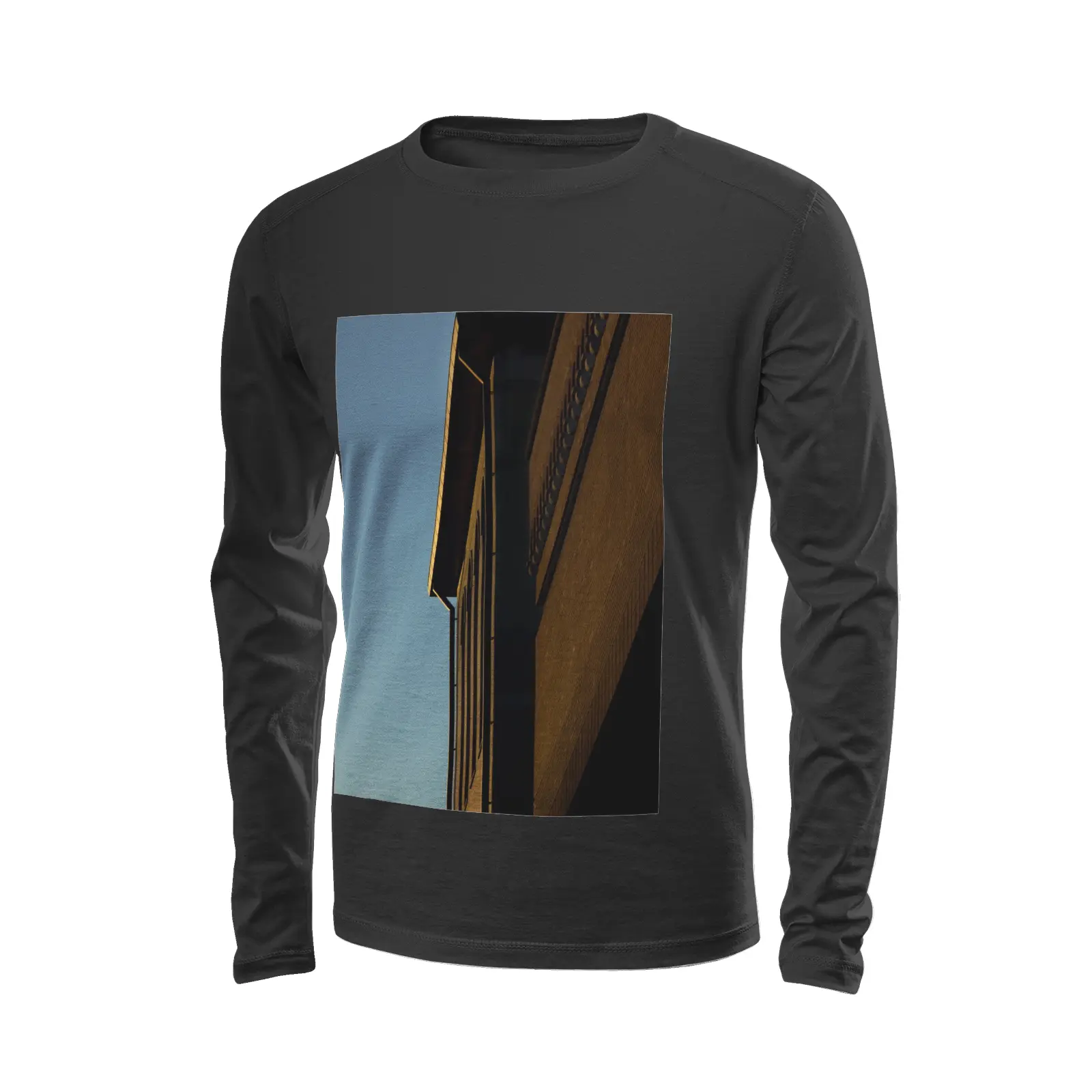 Black long sleeve t-shirt - The architecture of USC (32) Printy6