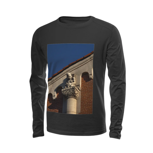 Black long sleeve t-shirt - The architecture of USC (40) Printy6
