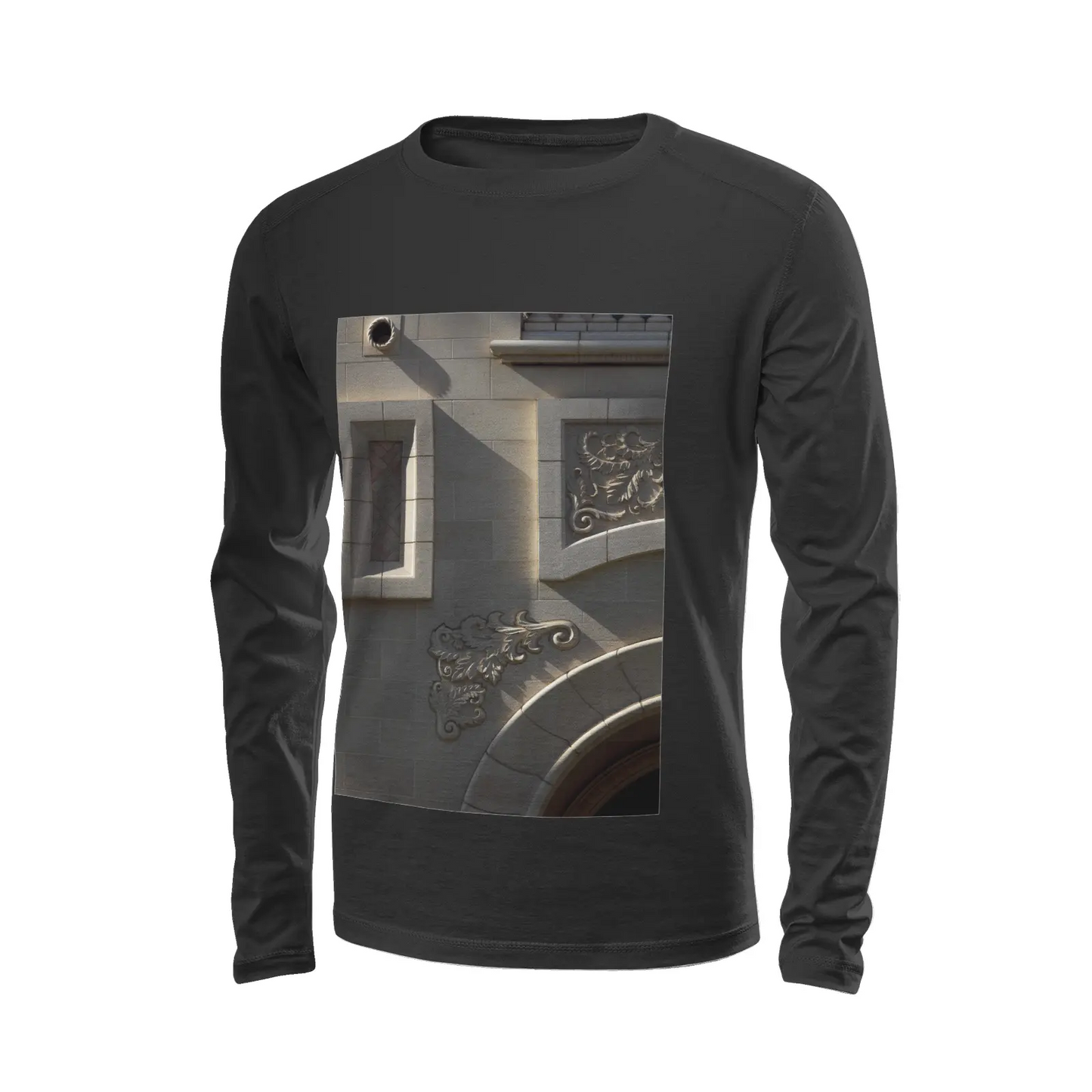 Black long sleeve t-shirt - The architecture of USC (43) Printy6