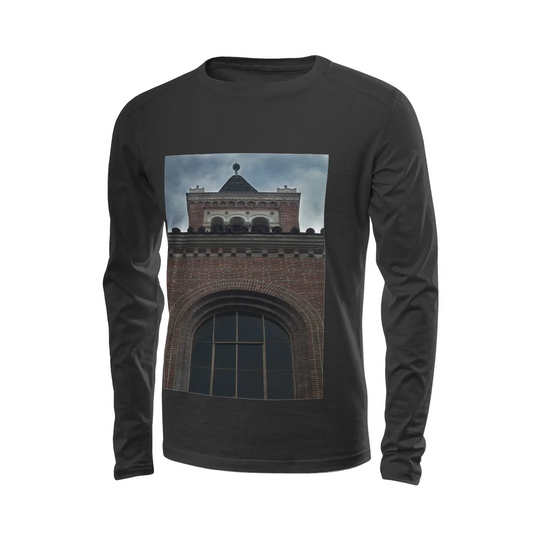 Black long sleeve t-shirt - The architecture of USC (4) Printy6