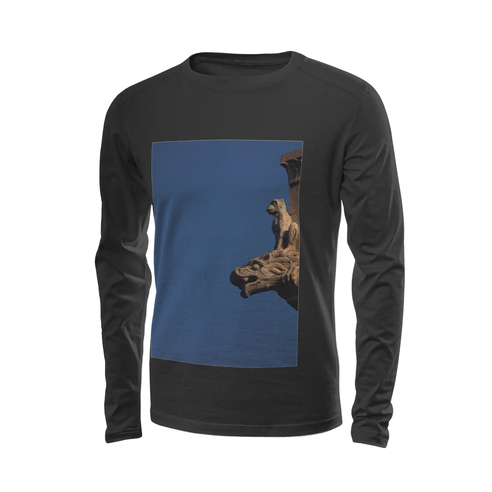 Black long sleeve t-shirt - The architecture of USC (54) Printy6