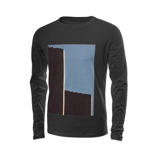 Black long sleeve t-shirt - The architecture of USC (57) Printy6