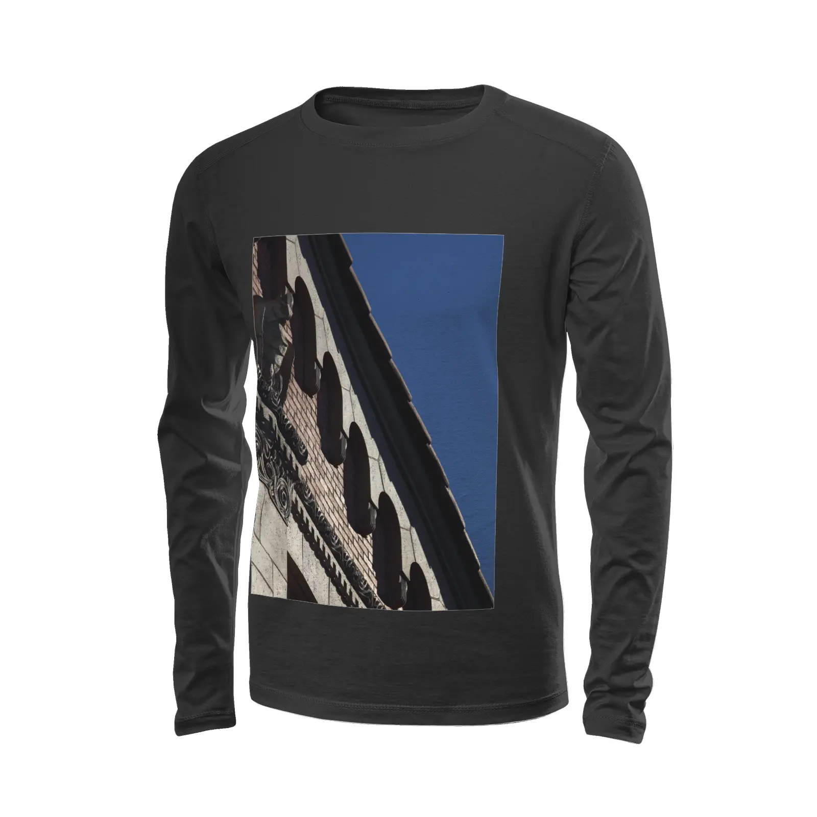 Black long sleeve t-shirt - The architecture of USC (58) Printy6