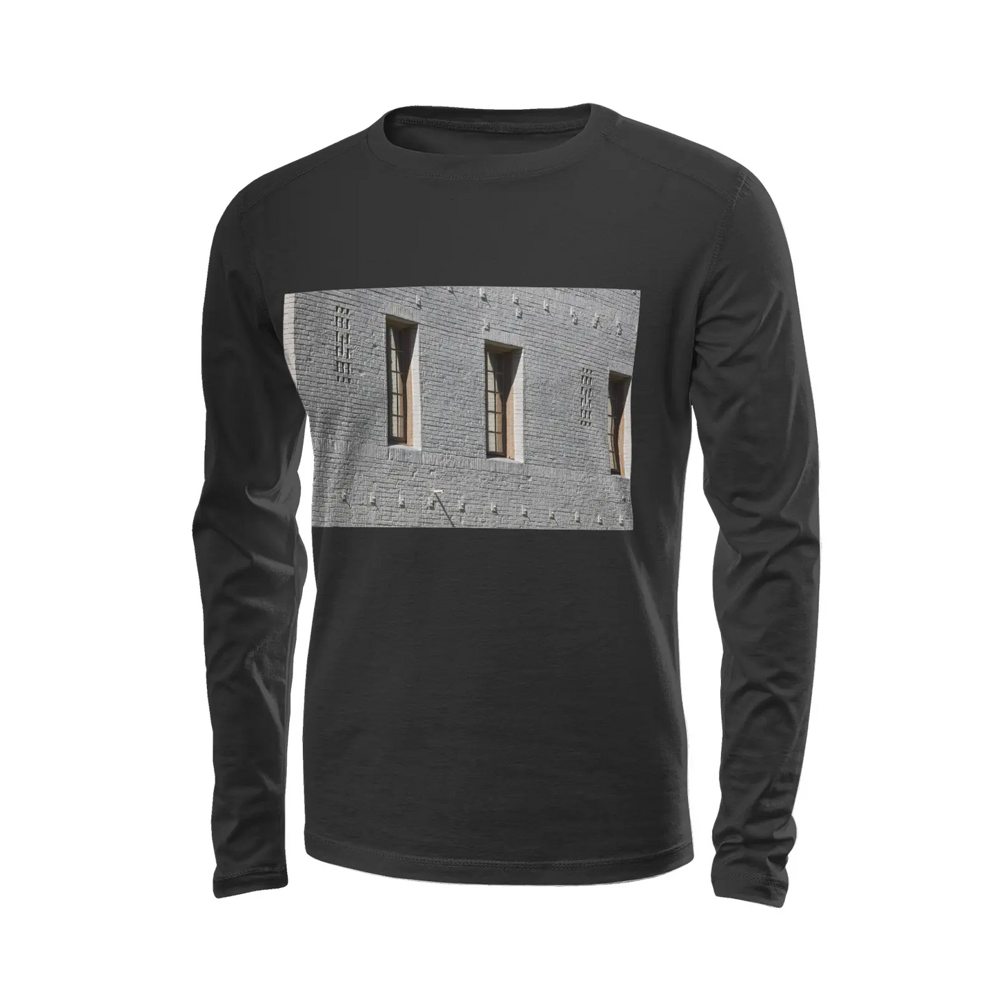 Black long sleeve t-shirt - The architecture of USC (61) Printy6
