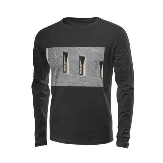 Black long sleeve t-shirt - The architecture of USC (61) Printy6