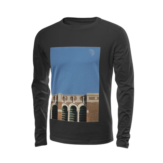 Black long sleeve t-shirt - The architecture of USC (65) Printy6