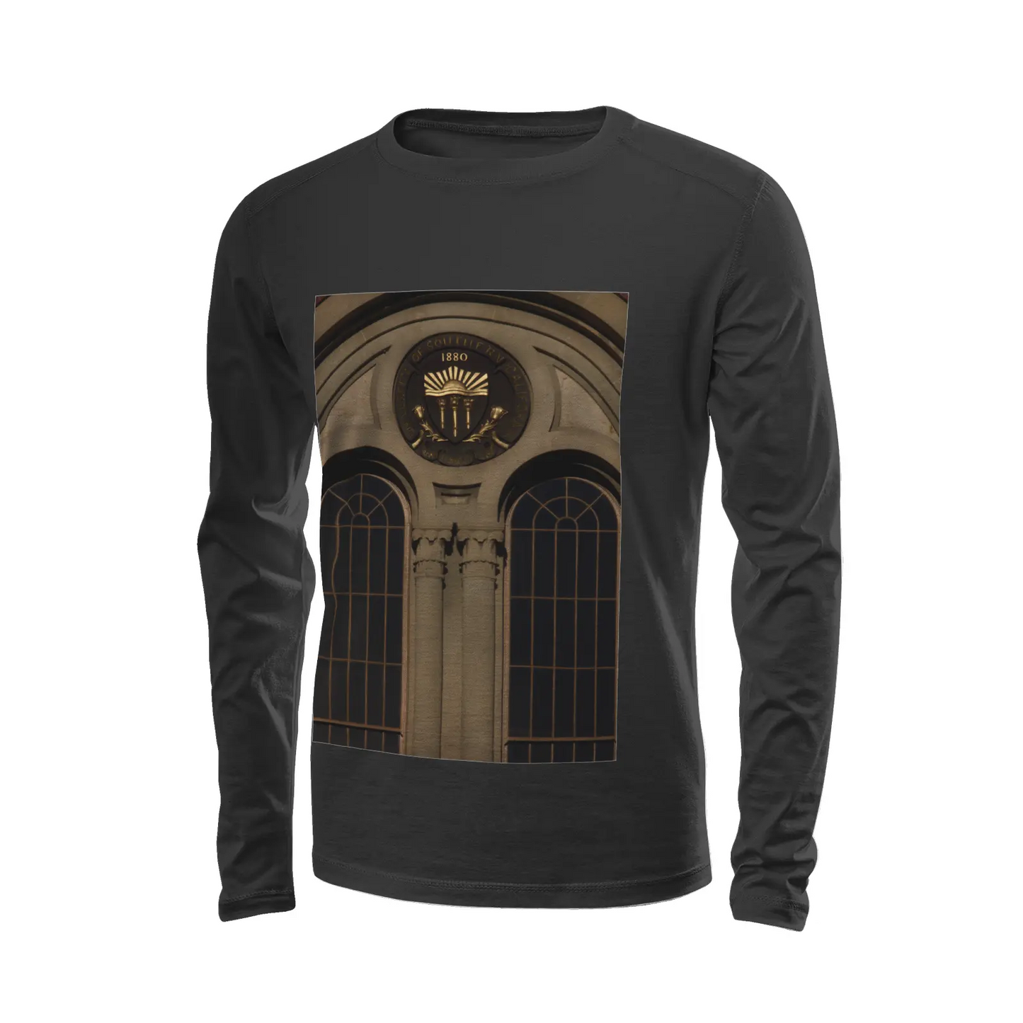 Black long sleeve t-shirt - The architecture of USC (68) Printy6