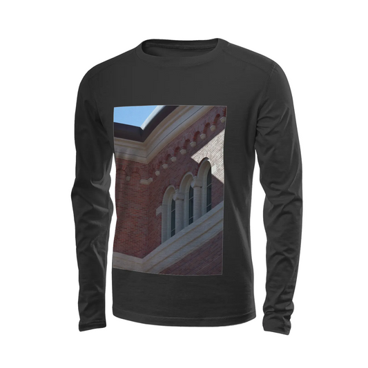 Black long sleeve t-shirt - The architecture of USC (71) Printy6