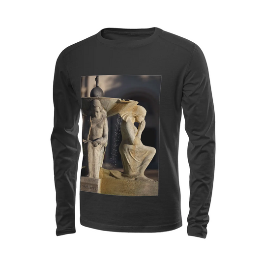 Black long sleeve t-shirt - The architecture of USC (74) Printy6