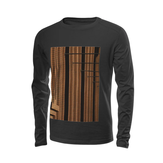 Black long sleeve t-shirt - The architecture of USC (86) Printy6