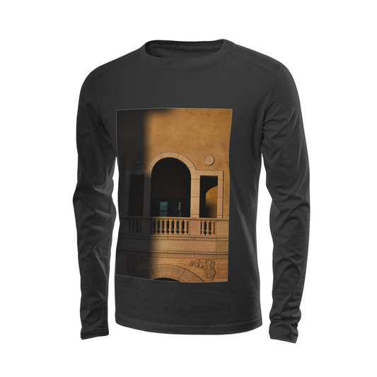 Black long sleeve t-shirt - The architecture of USC (89) Printy6