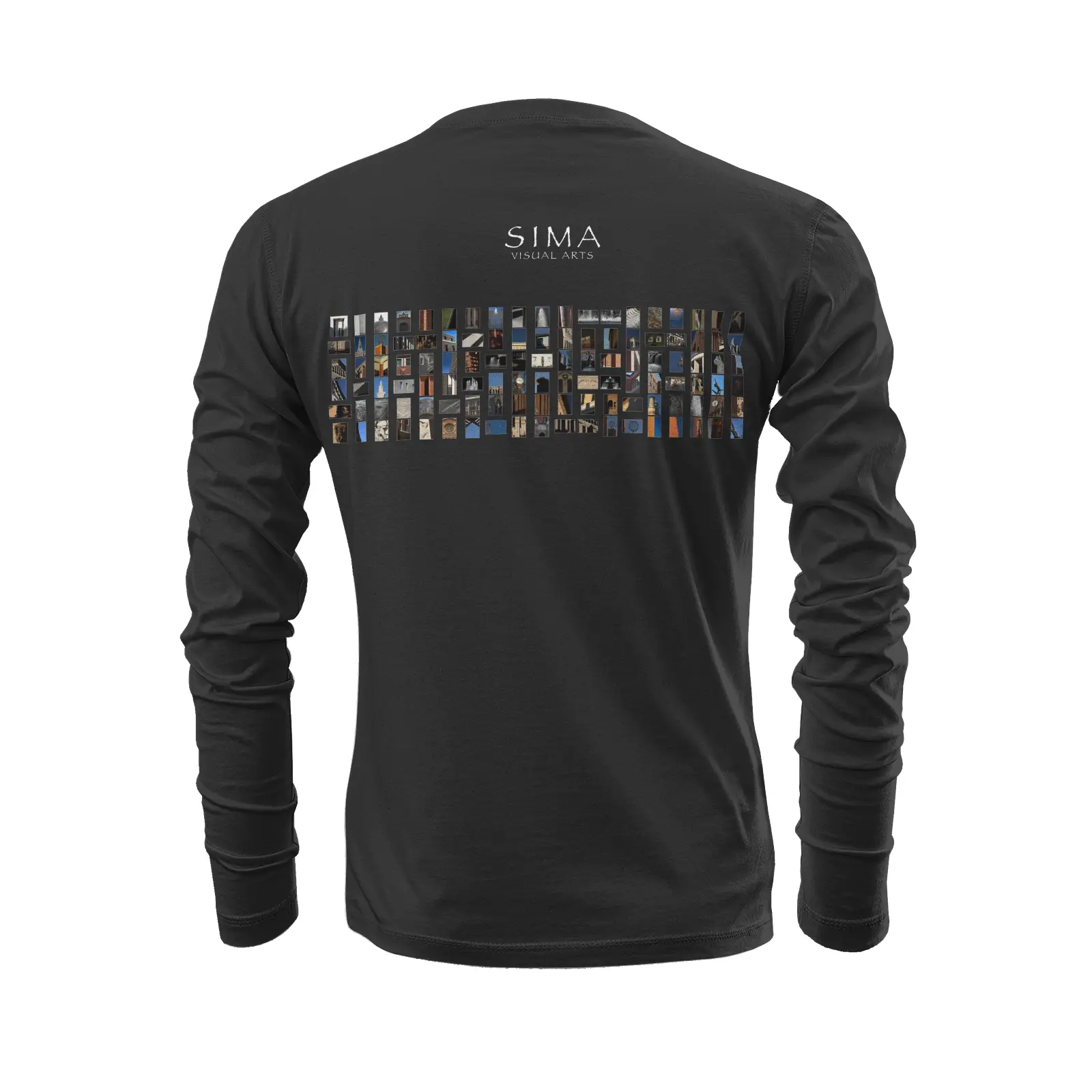 Black long sleeve t-shirt - The architecture of USC (8) Printy6