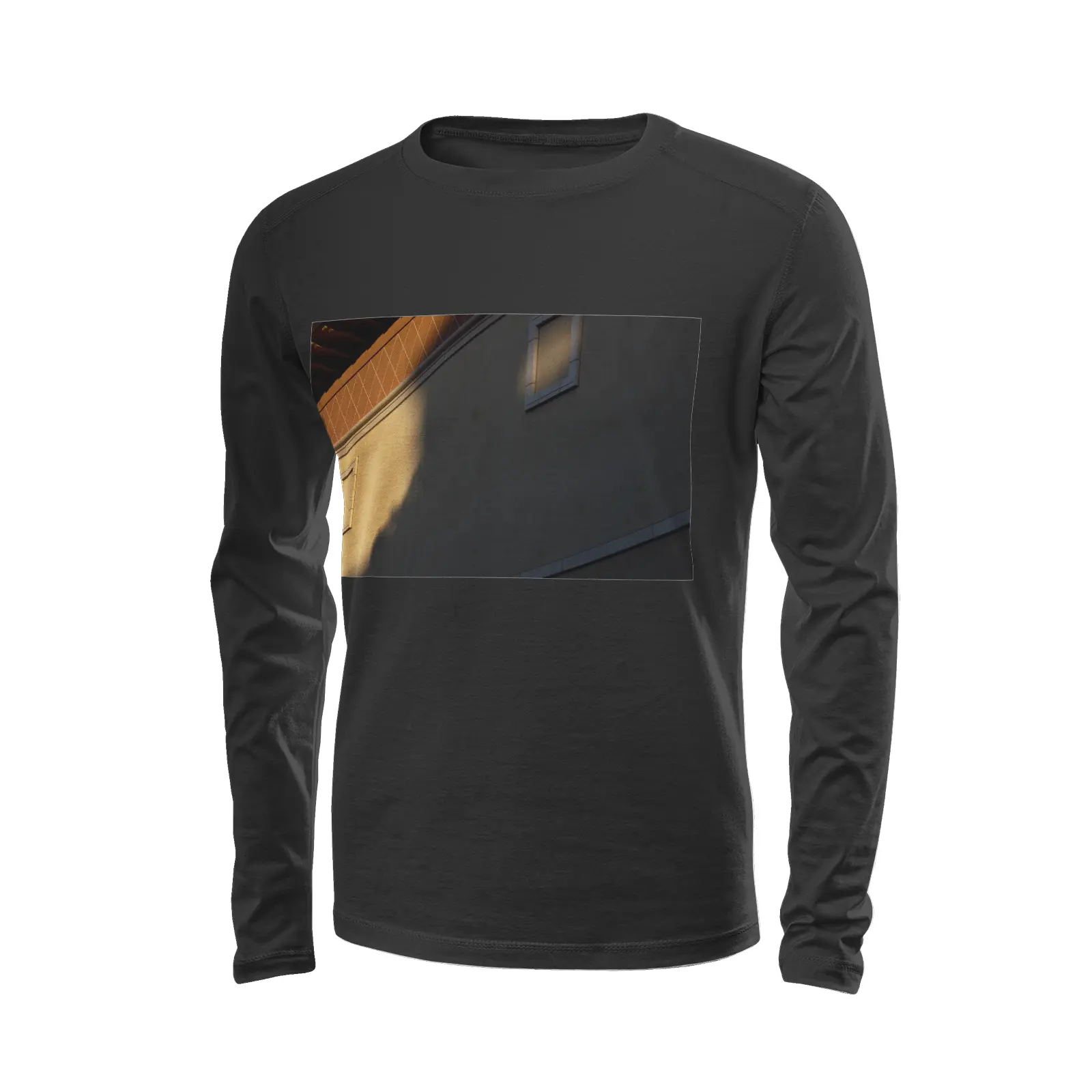 Black long sleeve t-shirt - The architecture of USC (90) Printy6
