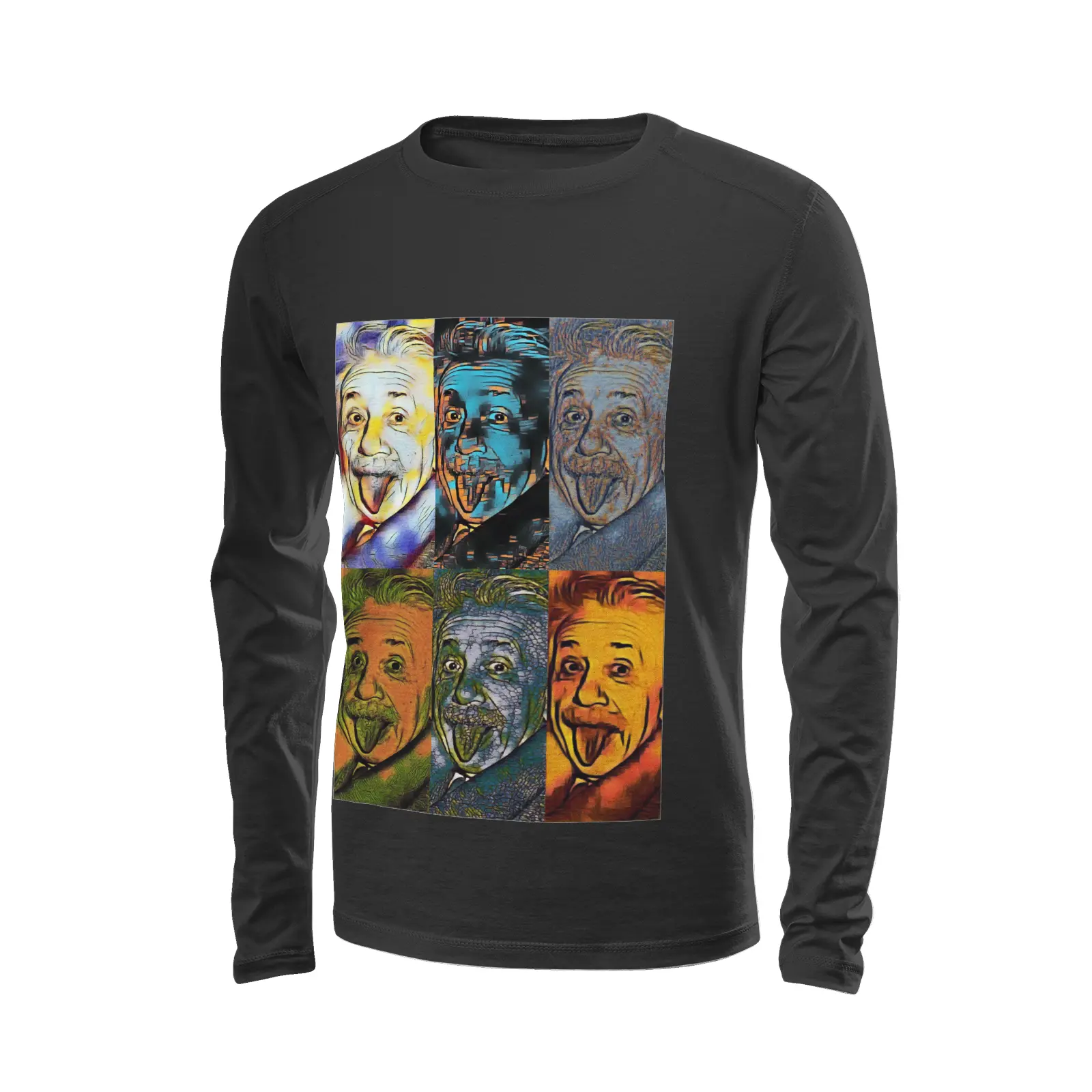 Black long sleeve t-shirt - The prophecy - Albert Einstein Printy6