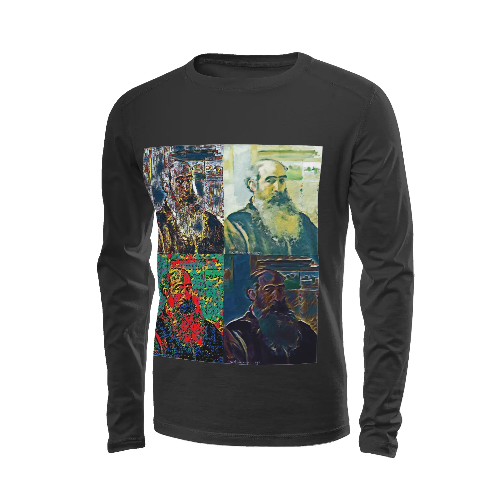 Black long sleeve t-shirt - The prophecy - Camille Pissarro Printy6
