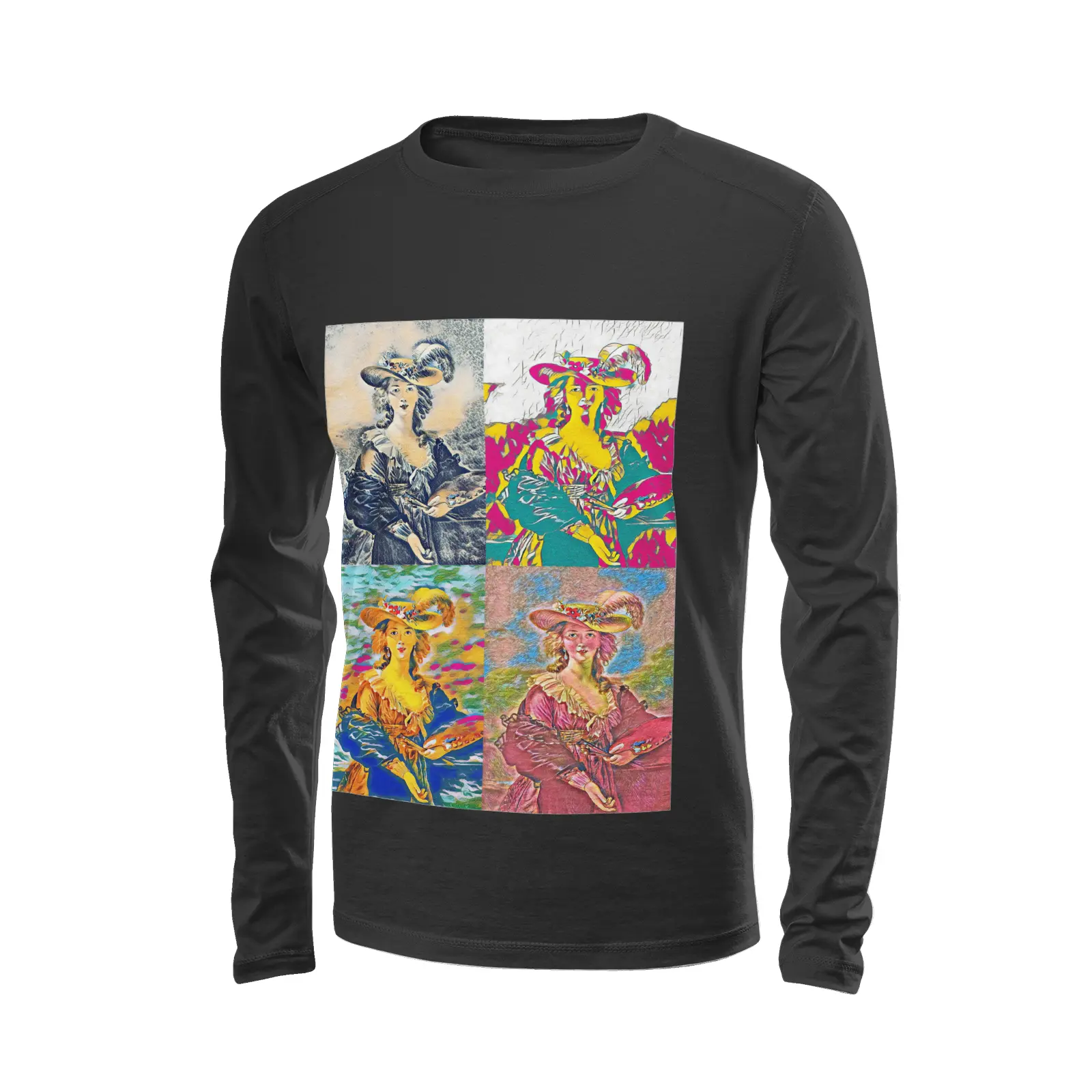 Black long sleeve t-shirt - The prophecy - Elizabeth Lebrun Printy6