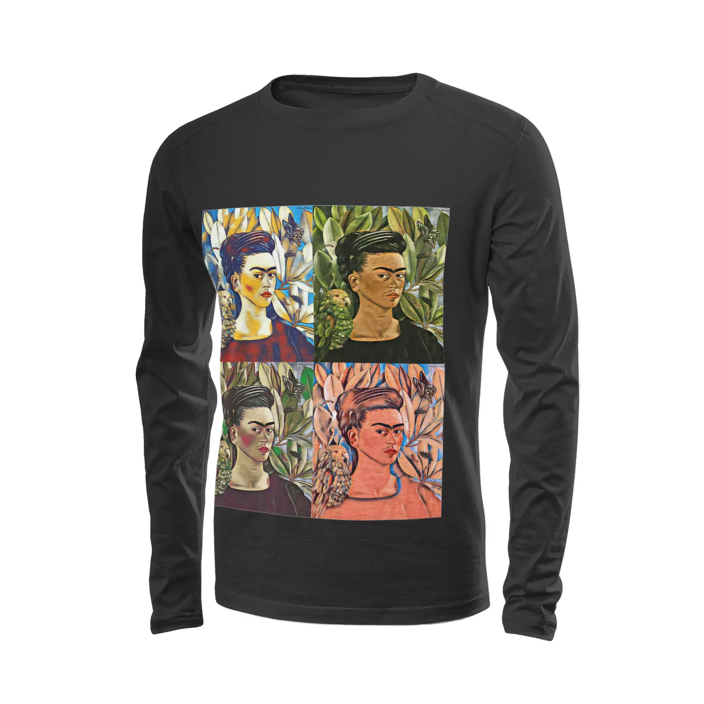 Black long sleeve t-shirt - The prophecy - Frida Kahlo Printy6