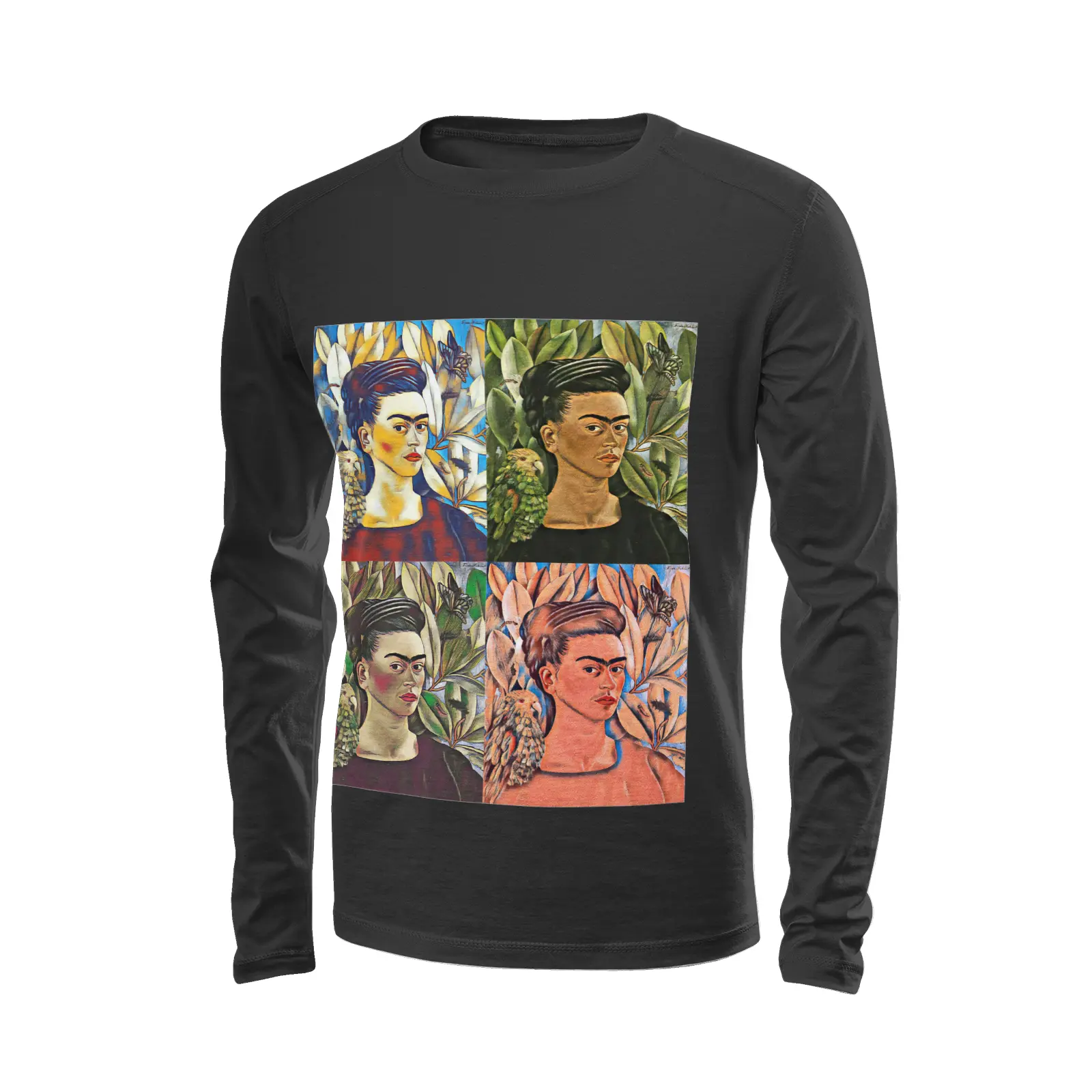 Black long sleeve t-shirt - The prophecy - Frida Kahlo Printy6