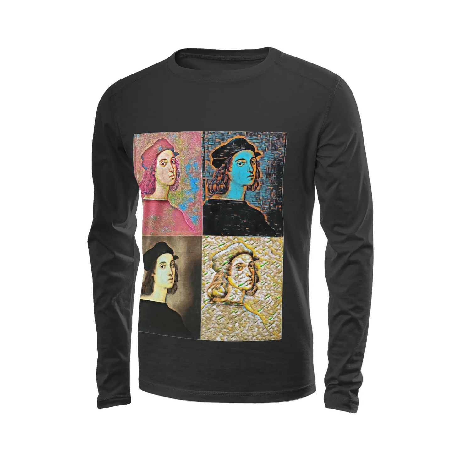 Black long sleeve t-shirt - The prophecy - Raphael Da Urbino Printy6