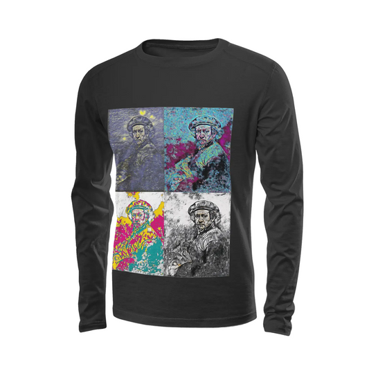 Black long sleeve t-shirt - The prophecy - Rembrandt Van Rijn Printy6