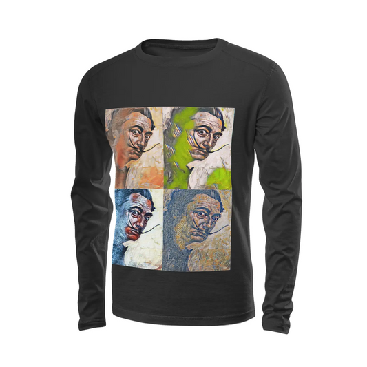 Black long sleeve t-shirt - The prophecy - Salvador Dali Printy6