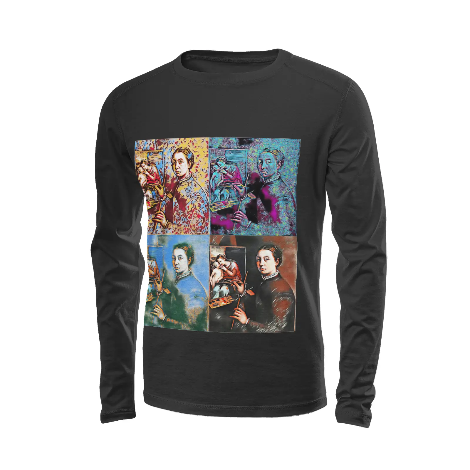 Black long sleeve t-shirt - The prophecy - Sofonisba Anguissola Printy6