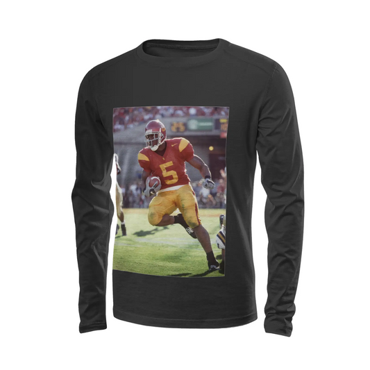 Black long sleeve t-shirt - USC Football (1) - Reggie Bush Printy6