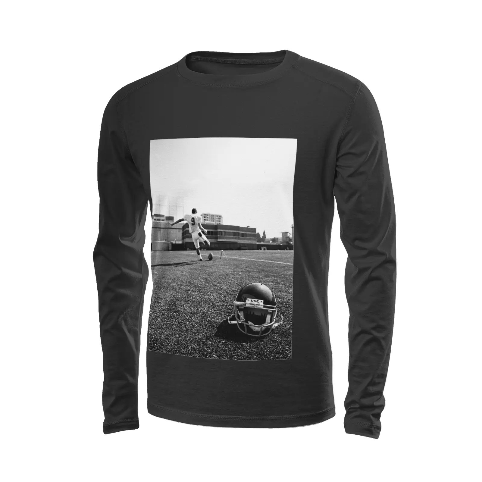 Black long sleeve t-shirt - USC Football (4) Printy6