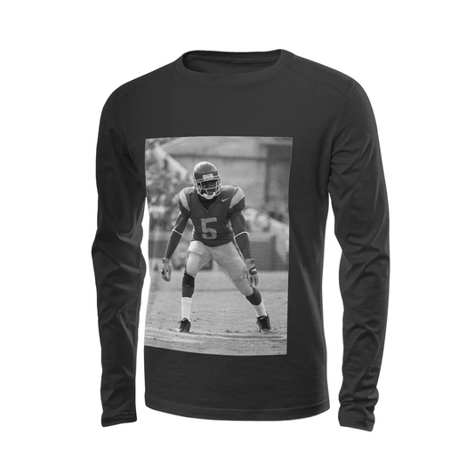 Black long sleeve t-shirt - USC Football (7) - Reggie Bush Printy6