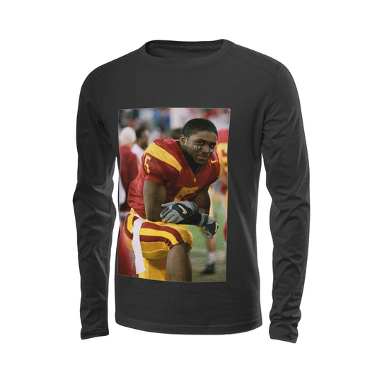 Black long sleeve t-shirt - USC Football (8) - Reggie Bush Printy6