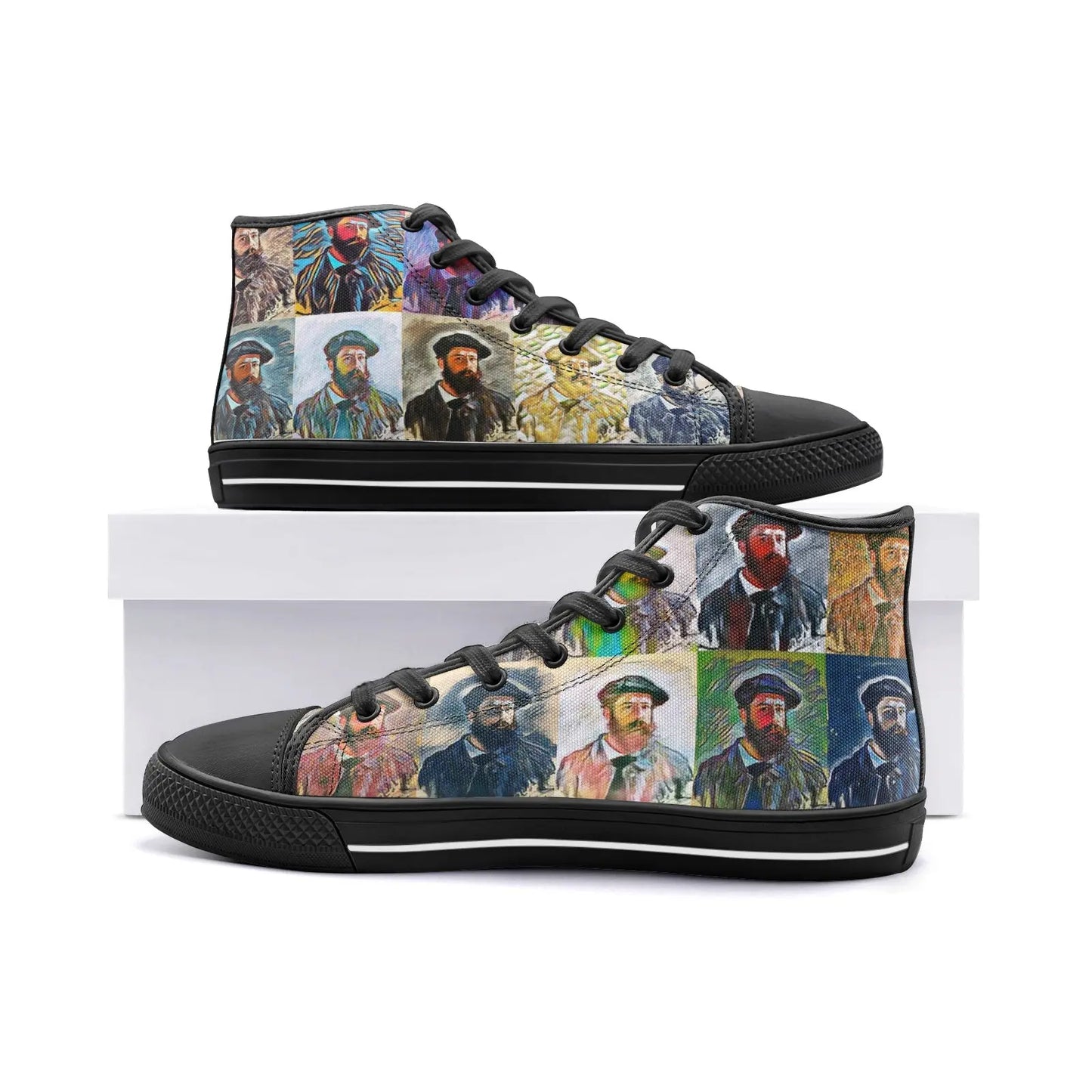 High top sneakers - School of painting - Claude Monet Printy6