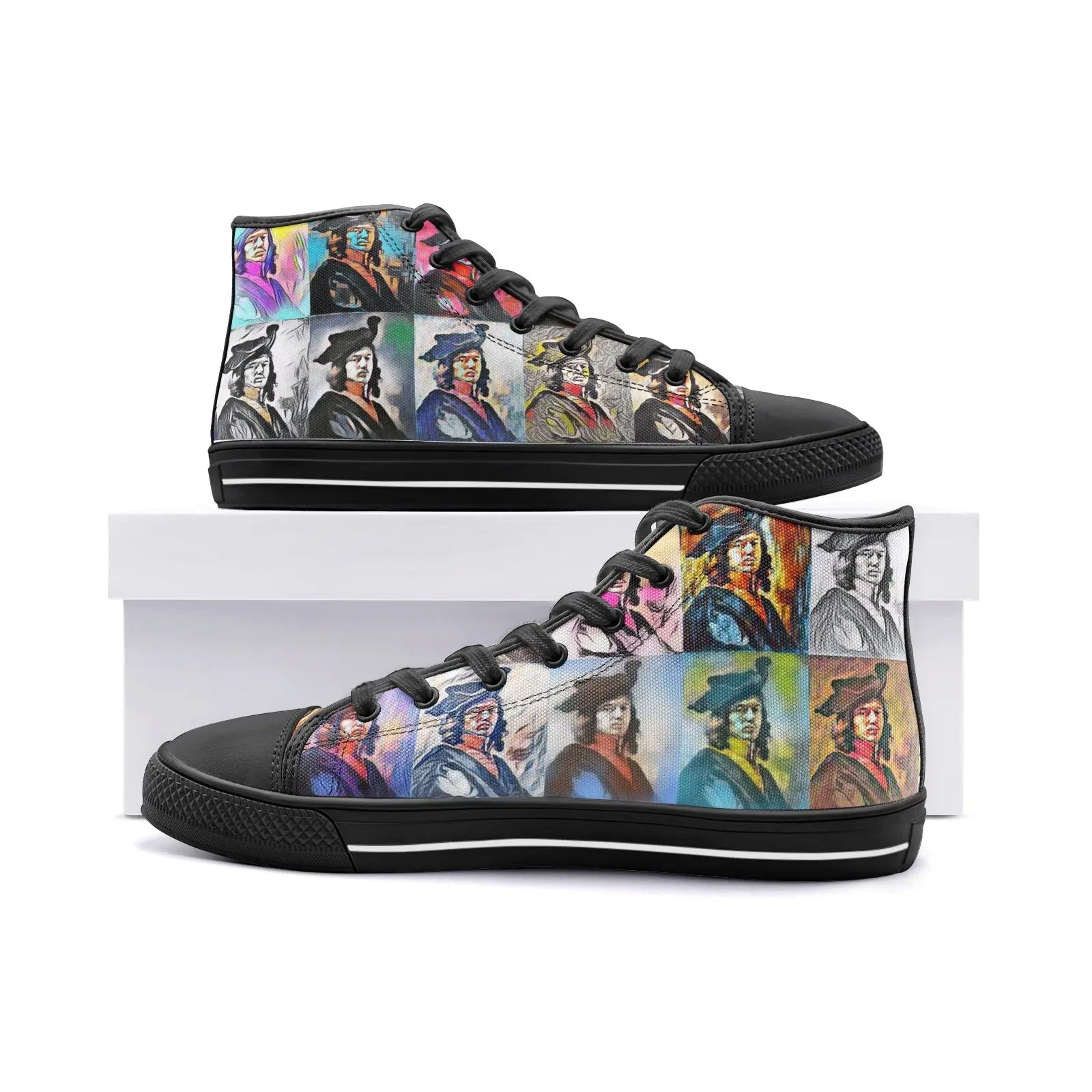 High top sneakers - School of painting - Johannes Vermeer Printy6