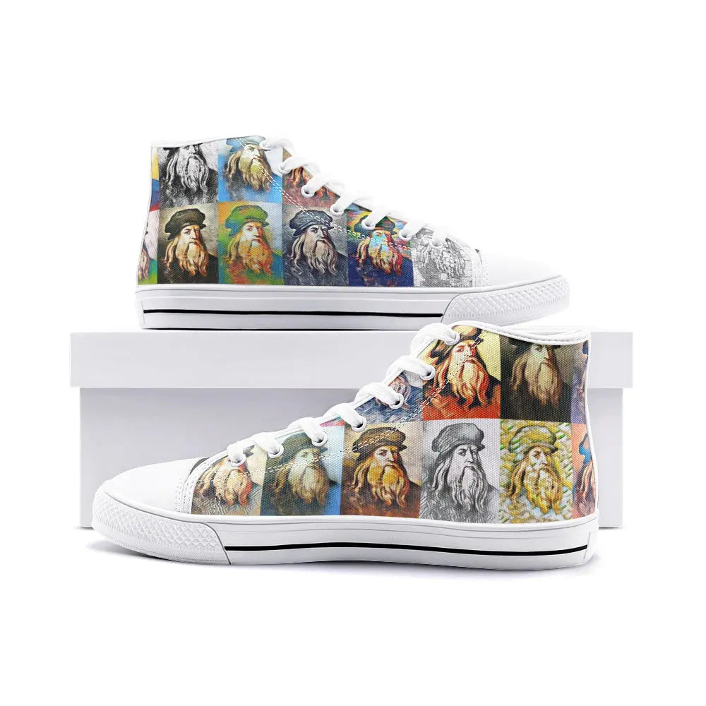 High top sneakers - School of painting - Leonardo Da Vinci Printy6