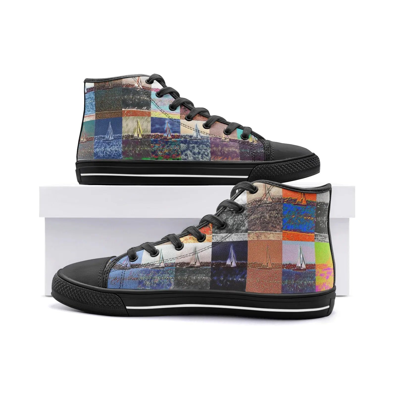 High top sneakers - The show must go on - Marina del Rey Printy6