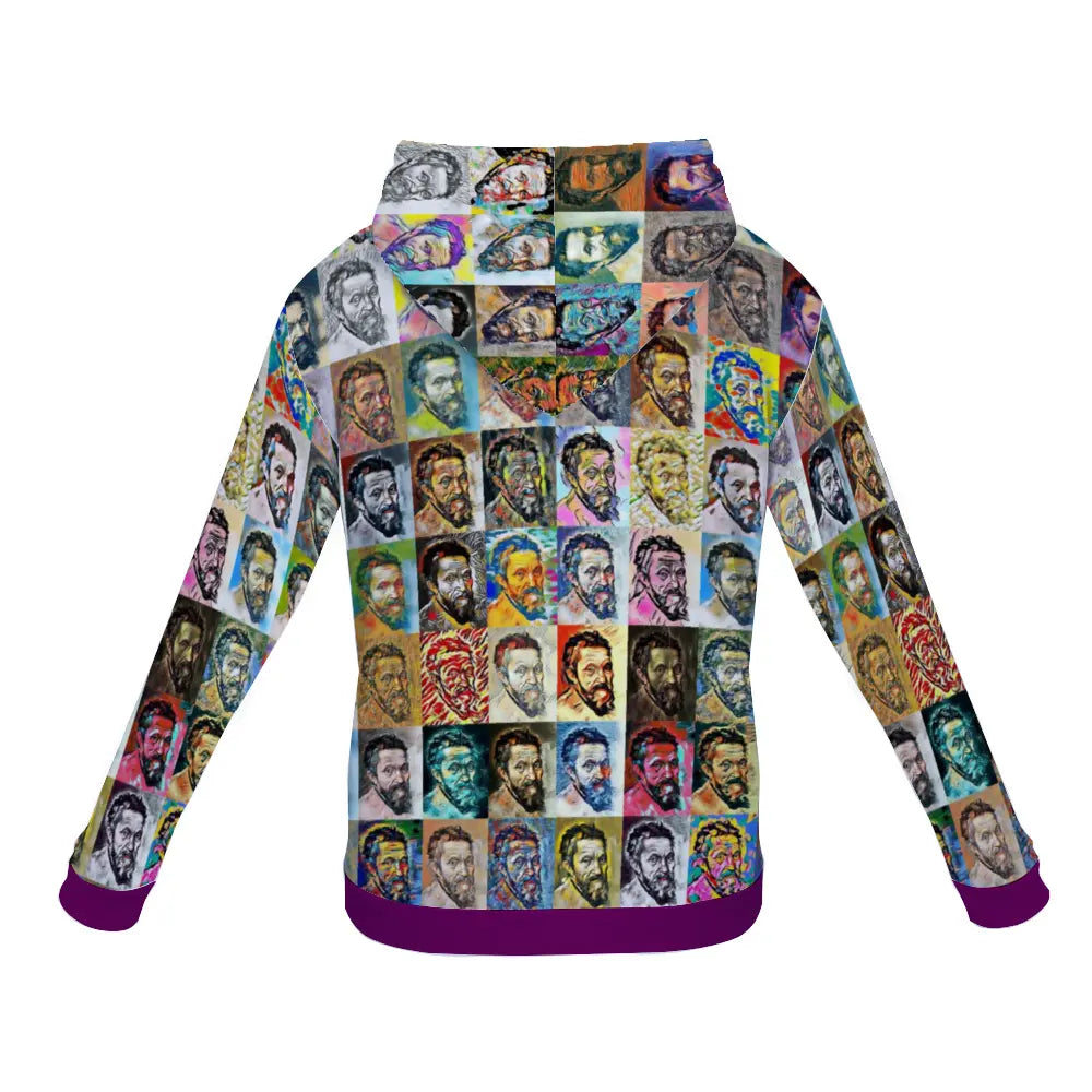 Plush hoodie with pockets - School of painting - Michelangelo Buonarroti ThisNew
