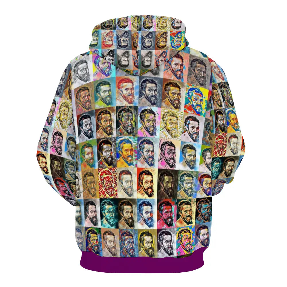 Plush hoodie with pockets - School of painting - Michelangelo Buonarroti ThisNew