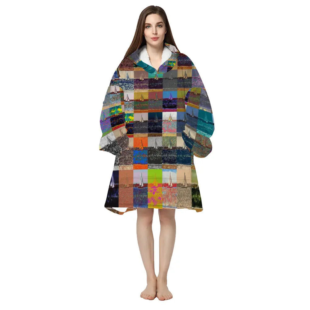 Sherpa hooded blanket - The show must go on - Marina del Rey ThisNew