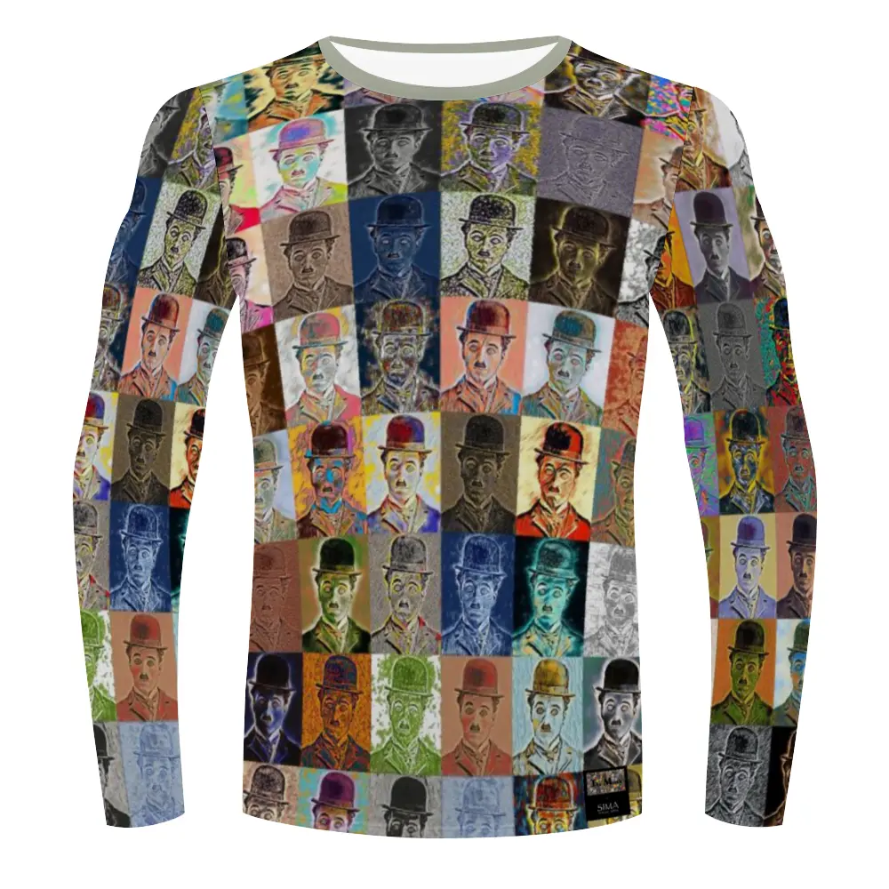 Stretchable long sleeve tee - Encore - Charlie Chaplin ThisNew