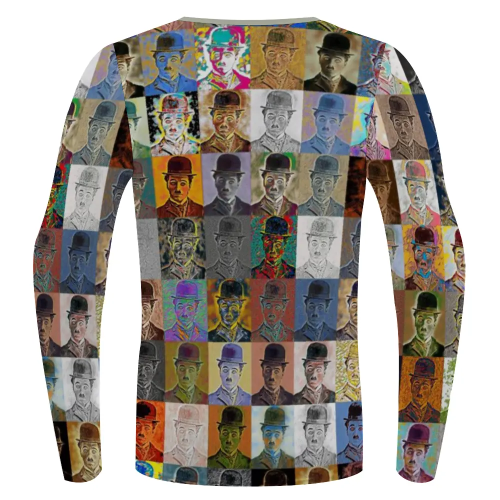 Stretchable long sleeve tee - Encore - Charlie Chaplin ThisNew