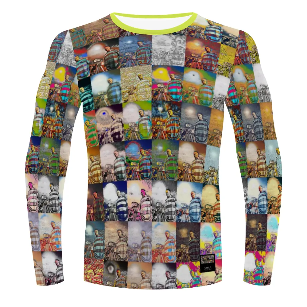 Stretchable long sleeve tee - School of painting - Mohammed Oumouloud Abbazi ThisNew
