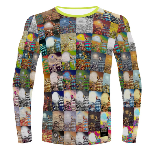 Stretchable long sleeve tee - School of painting - Mohammed Oumouloud Abbazi ThisNew