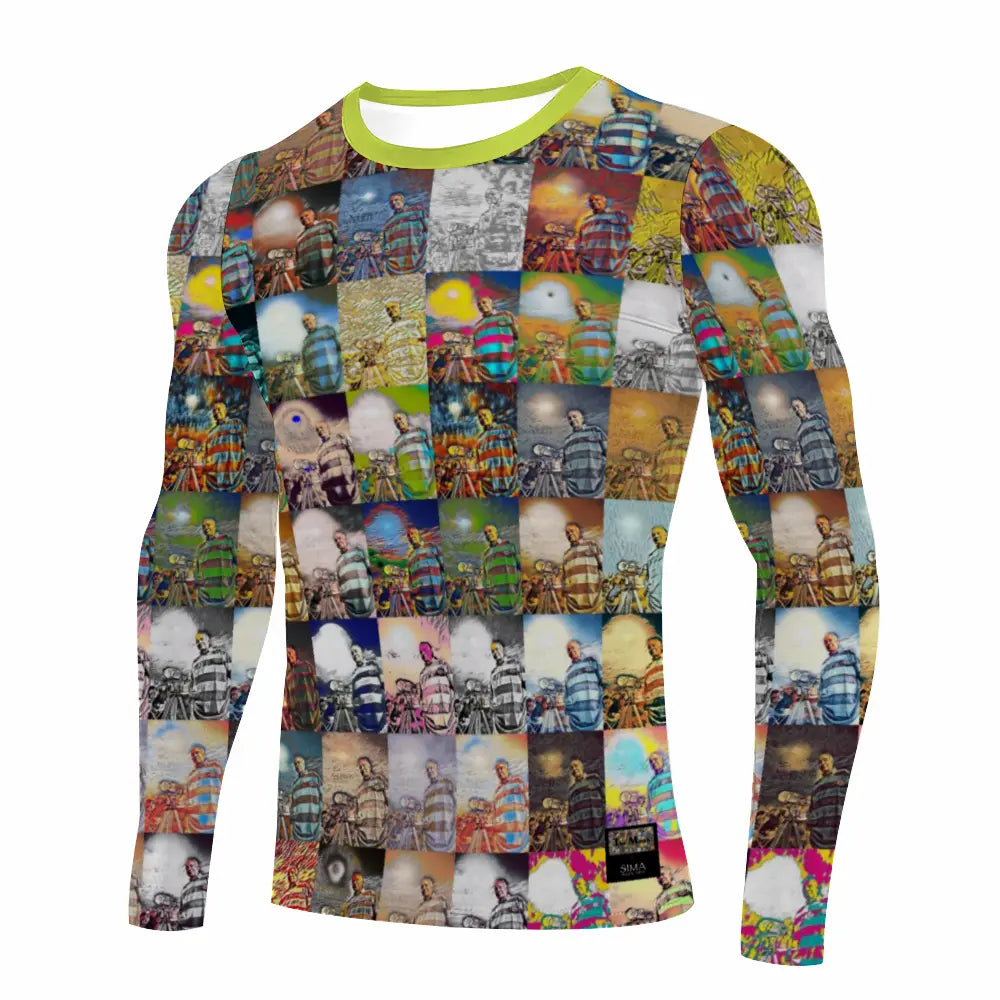 Stretchable long sleeve tee - School of painting - Mohammed Oumouloud Abbazi ThisNew