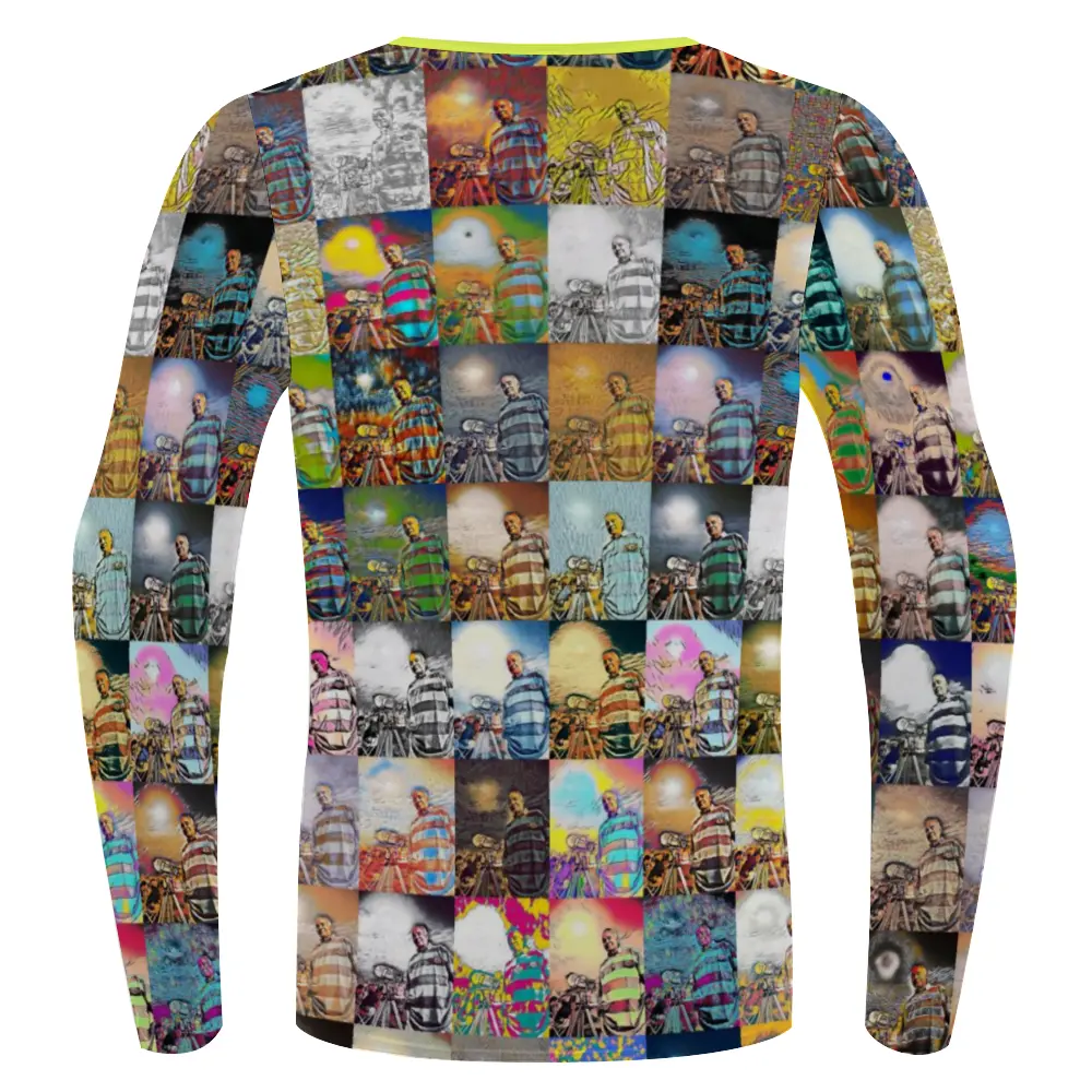 Stretchable long sleeve tee - School of painting - Mohammed Oumouloud Abbazi ThisNew