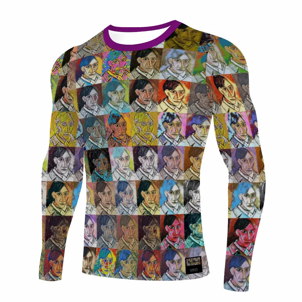 Stretchable long sleeve tee - School of painting - Pablo Picasso ThisNew