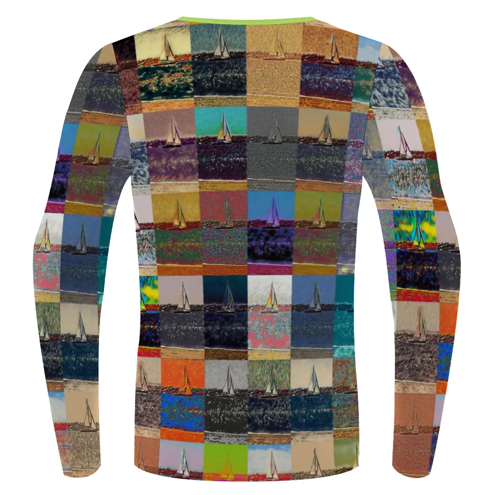 Stretchable long sleeve tee - The show must go on - Marina del Rey ThisNew
